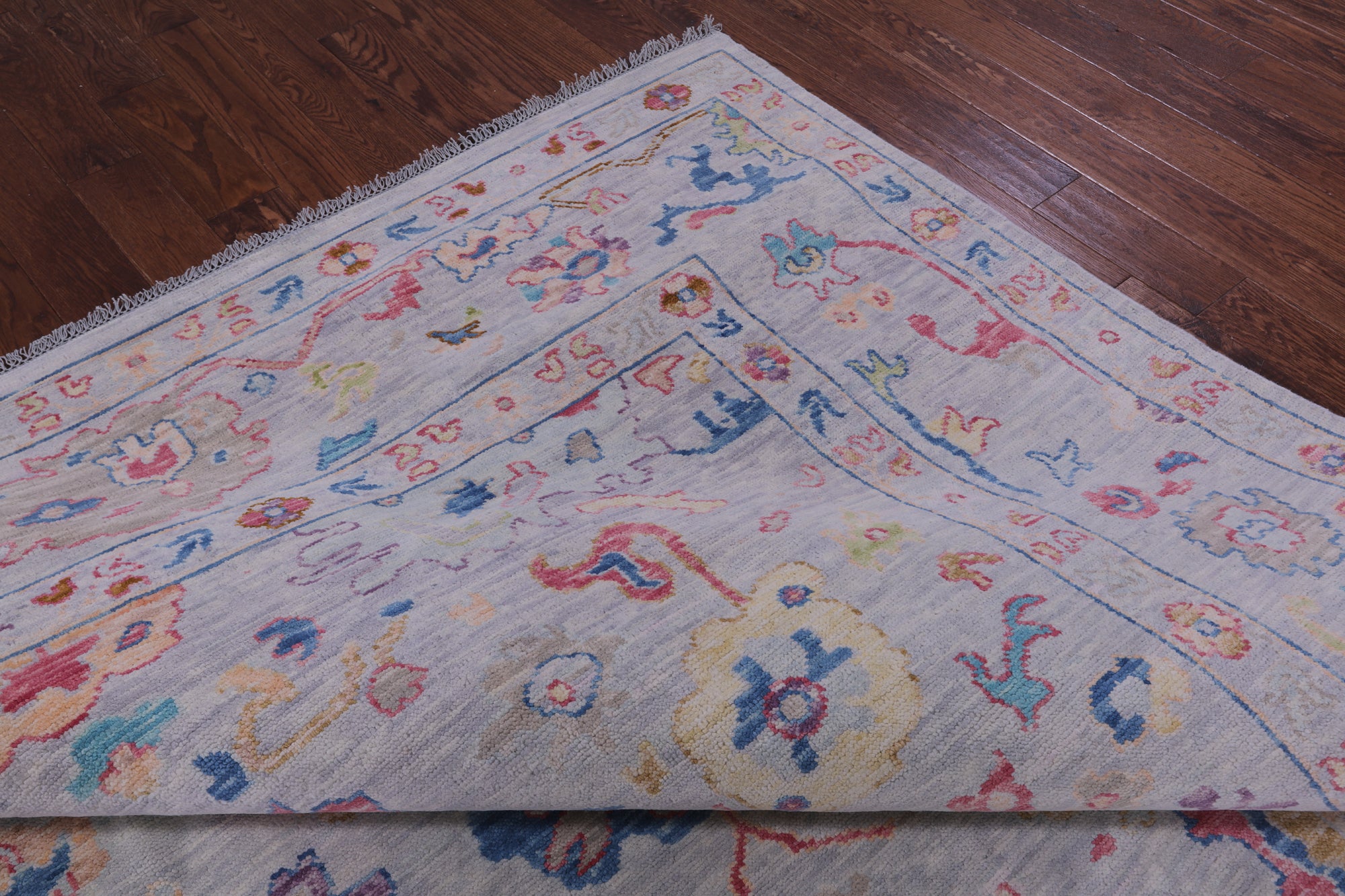 Grey Turkish Oushak Handmade Wool Rug - 9' 10" X 13' 9" - Golden Nile