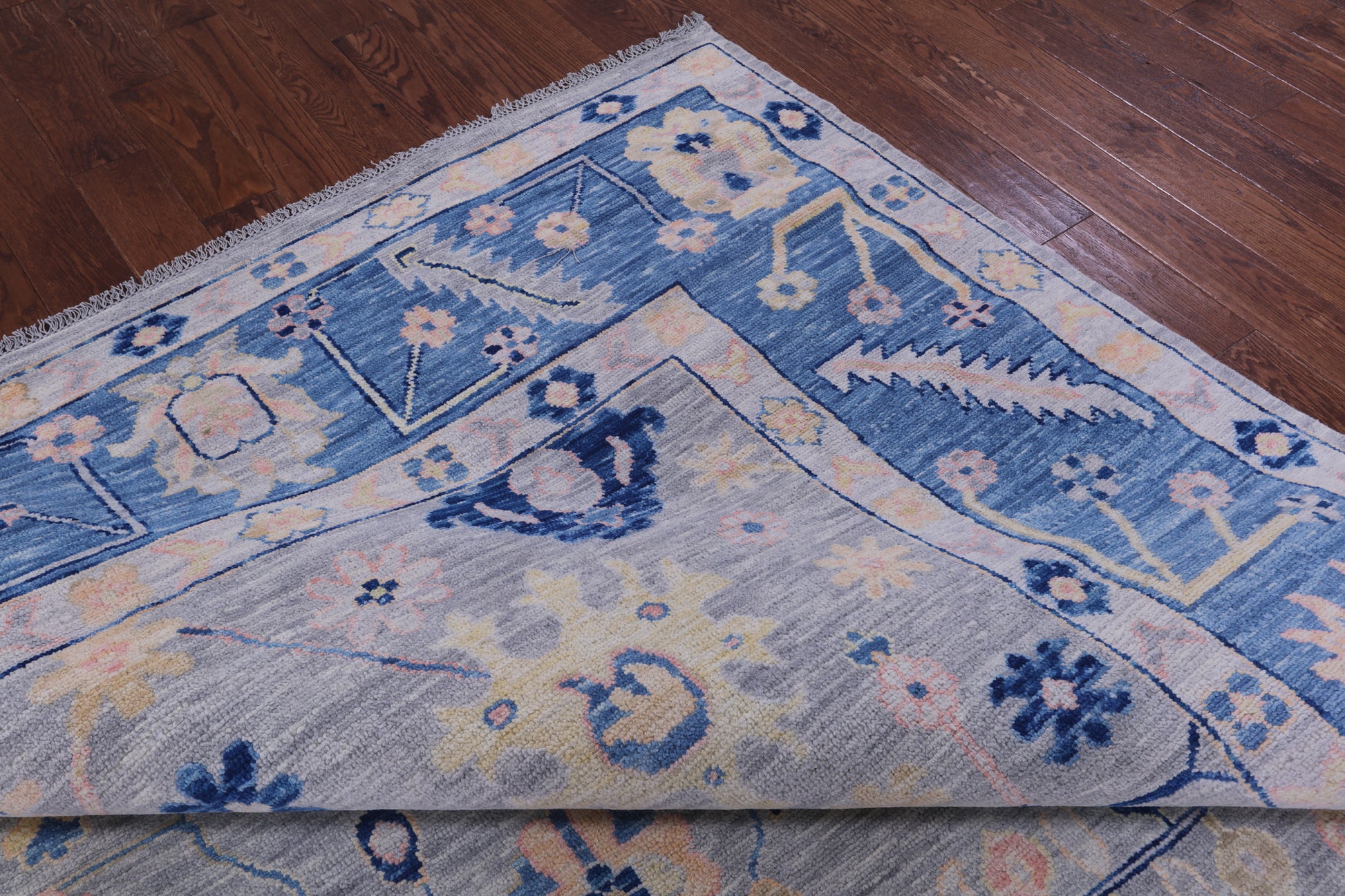 Grey Turkish Oushak Handmade Wool Rug - 10' 1" X 14' 0" - Golden Nile