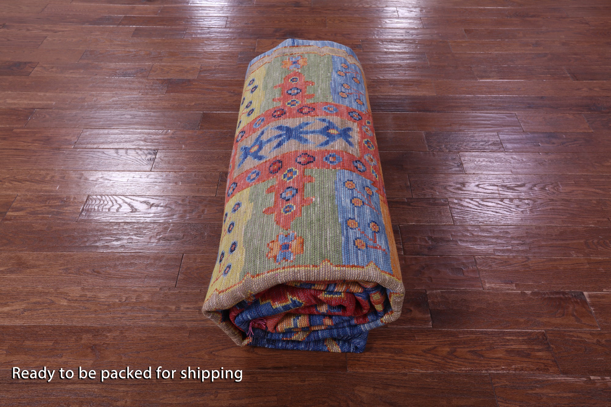 Heriz Serapi Hand Knotted Wool Rug - 10' 3" X 13' 11" - Golden Nile