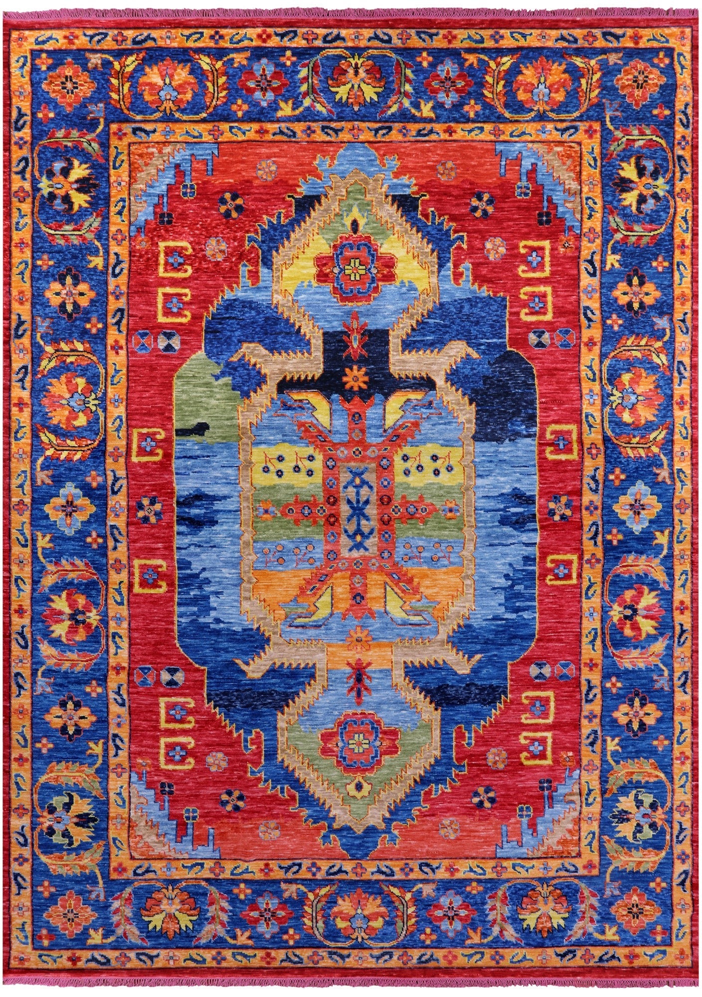 Heriz Serapi Hand Knotted Wool Rug - 10' 3" X 13' 11" - Golden Nile