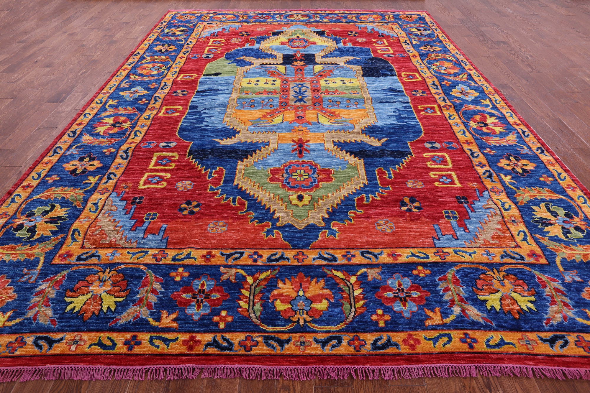 Heriz Serapi Hand Knotted Wool Rug - 10' 3" X 13' 11" - Golden Nile