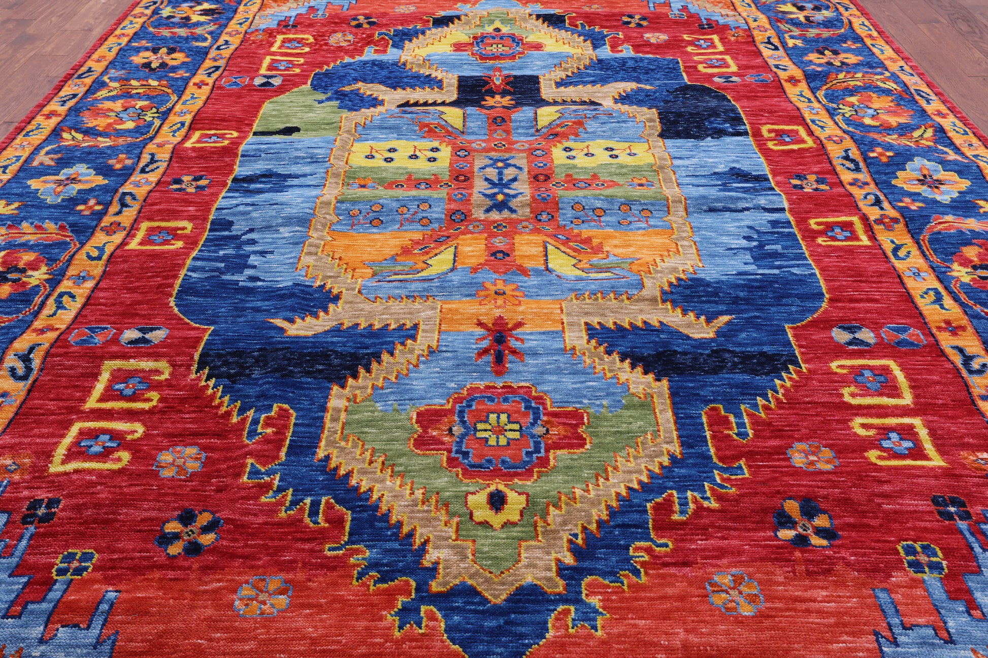 Heriz Serapi Hand Knotted Wool Rug - 10' 3" X 13' 11" - Golden Nile