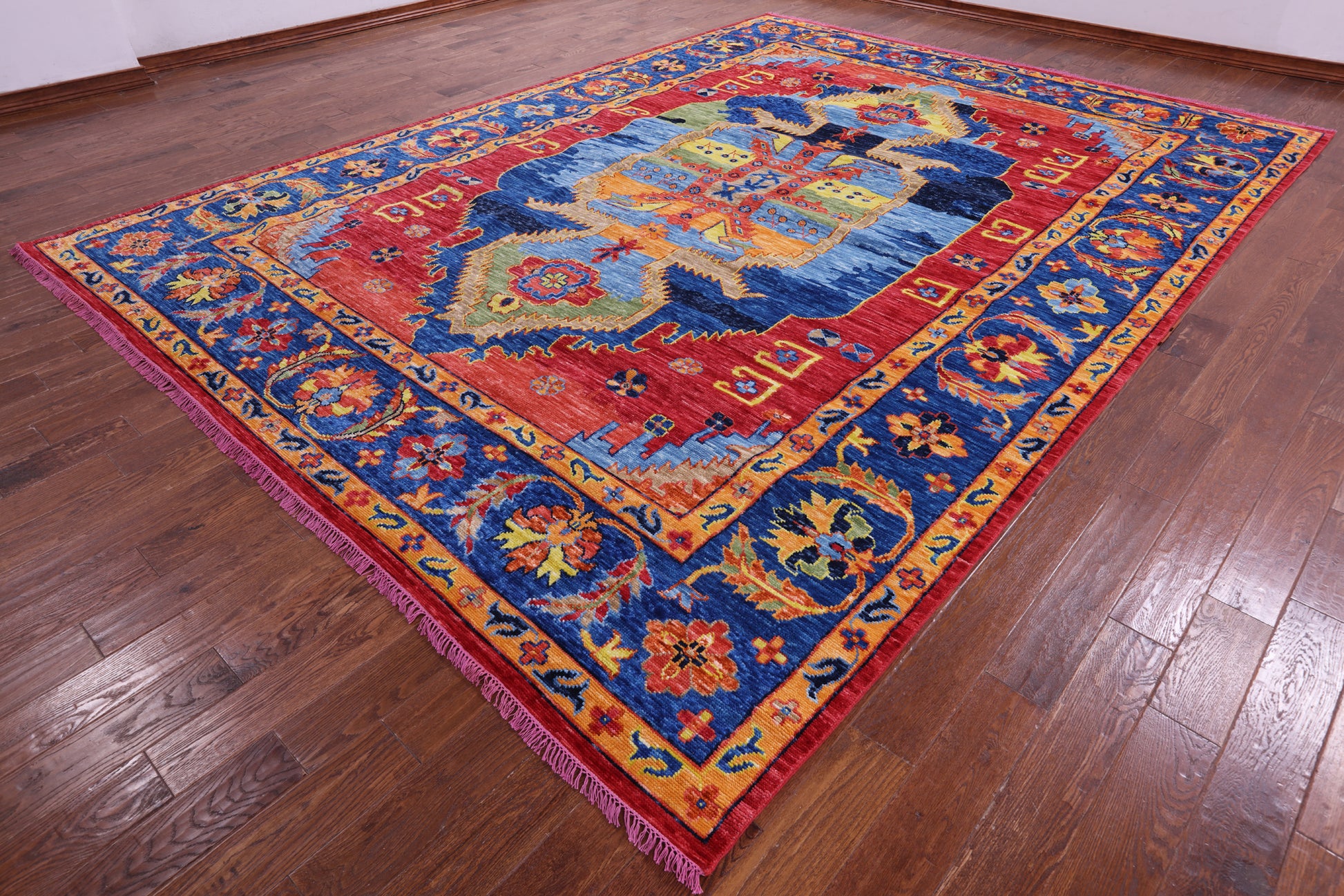 Heriz Serapi Hand Knotted Wool Rug - 10' 3" X 13' 11" - Golden Nile