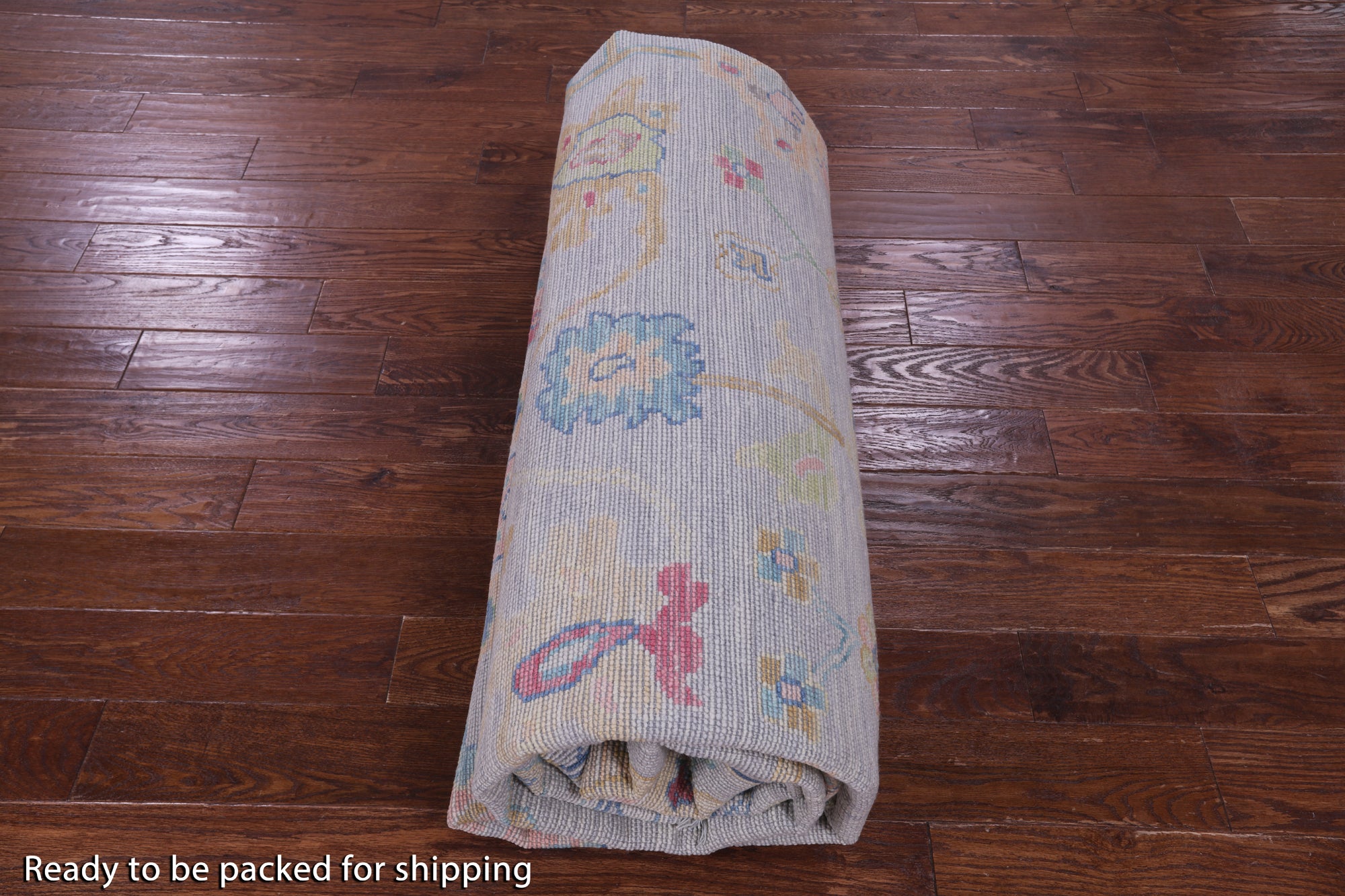 Grey Turkish Oushak Hand Knotted Wool Rug - 10' 3" X 13' 8" - Golden Nile