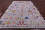 Grey Turkish Oushak Hand Knotted Wool Rug - 10' 3" X 13' 10" - Golden Nile