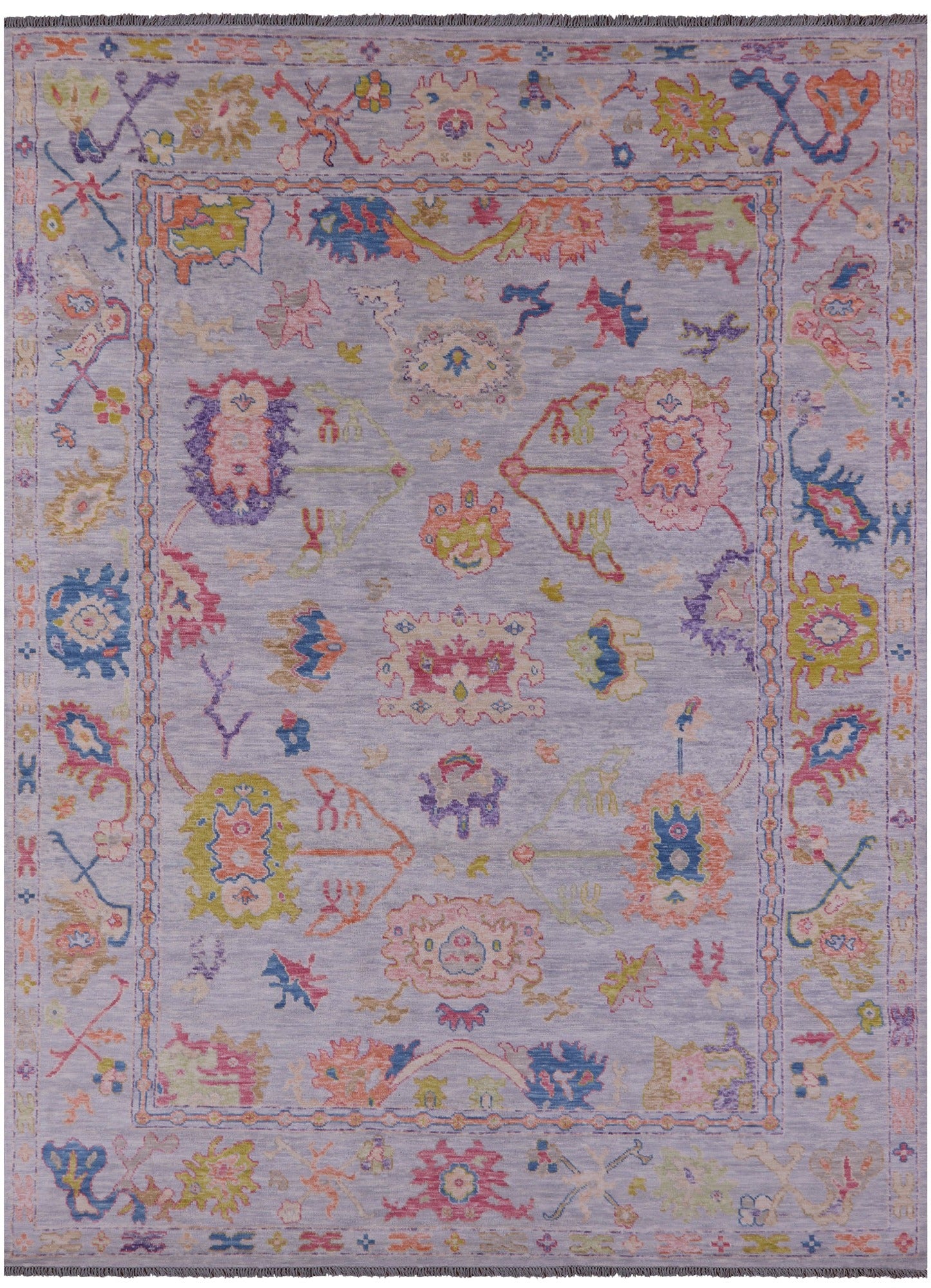 Grey Turkish Oushak Hand Knotted Wool Rug - 10' 3" X 13' 10" - Golden Nile