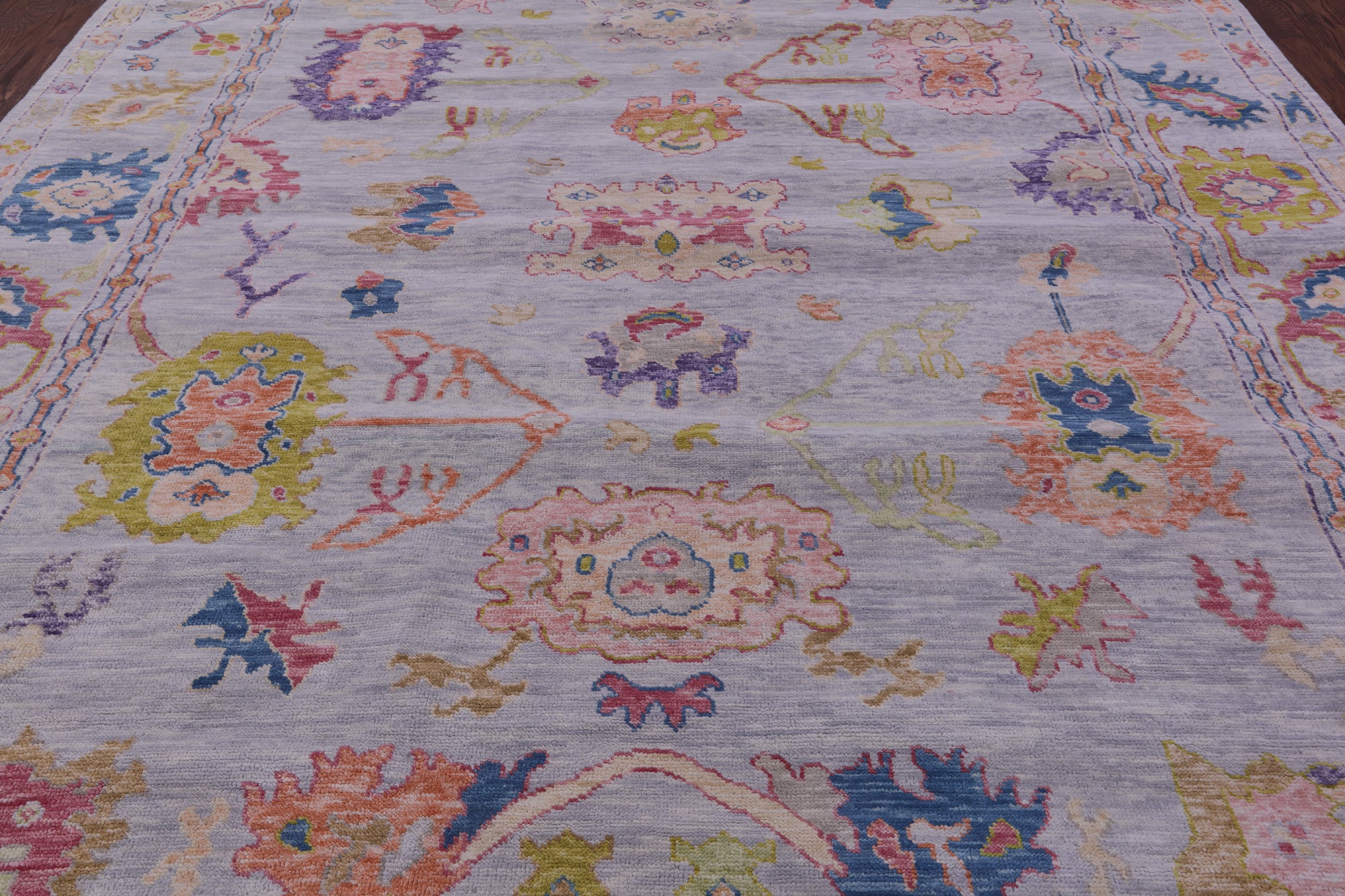 Grey Turkish Oushak Hand Knotted Wool Rug - 10' 3" X 13' 10" - Golden Nile