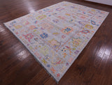 Grey Turkish Oushak Hand Knotted Wool Rug - 10' 3" X 13' 10" - Golden Nile