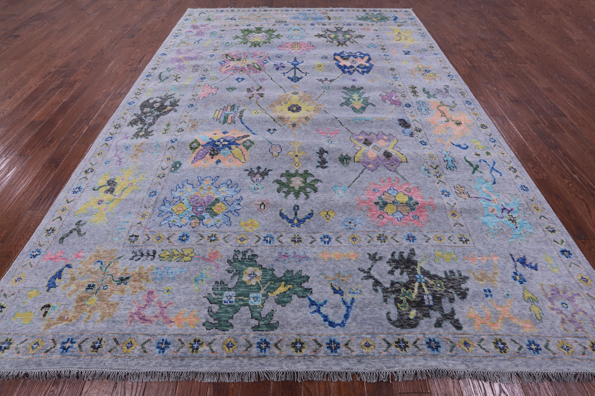 Turkish Oushak Handmade Wool Rug - 9' 11" X 13' 9" - Golden Nile