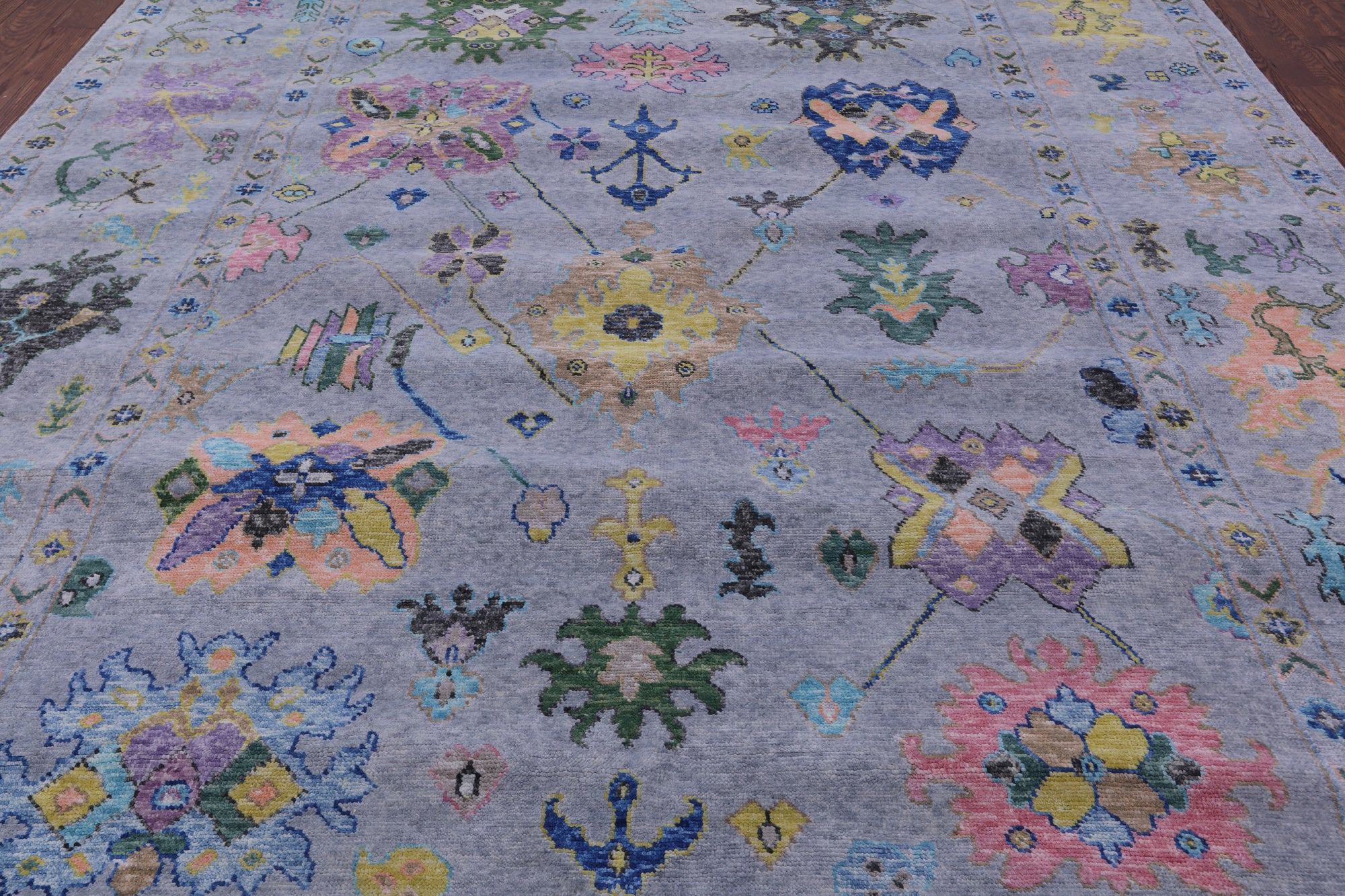 Turkish Oushak Handmade Wool Rug - 9' 11" X 13' 9" - Golden Nile