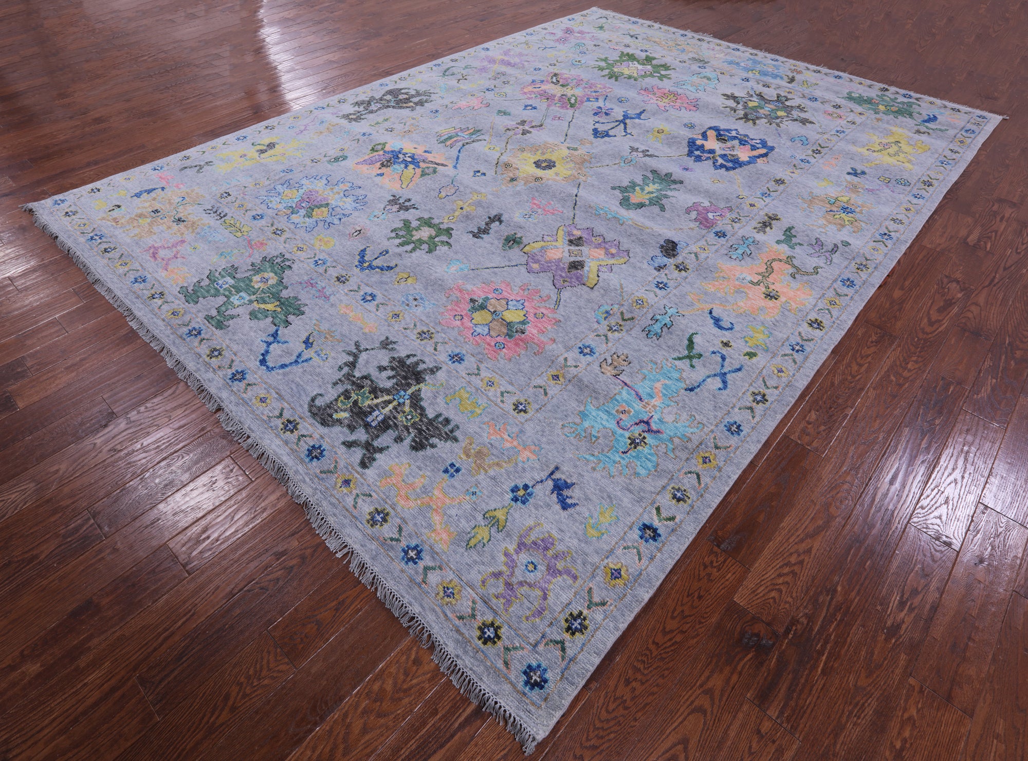 Turkish Oushak Handmade Wool Rug - 9' 11" X 13' 9" - Golden Nile