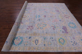 Grey Turkish Oushak Hand Knotted Wool Rug - 10' 2" X 13' 11" - Golden Nile