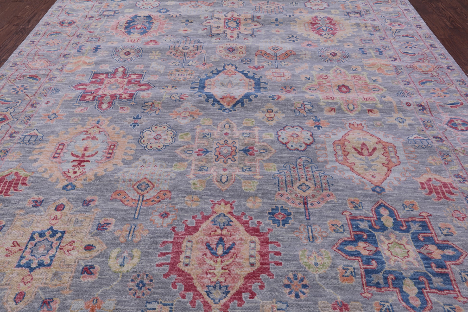 Grey Kazak Hand Knotted Wool Rug - 10' 0" X 14' 0" - Golden Nile