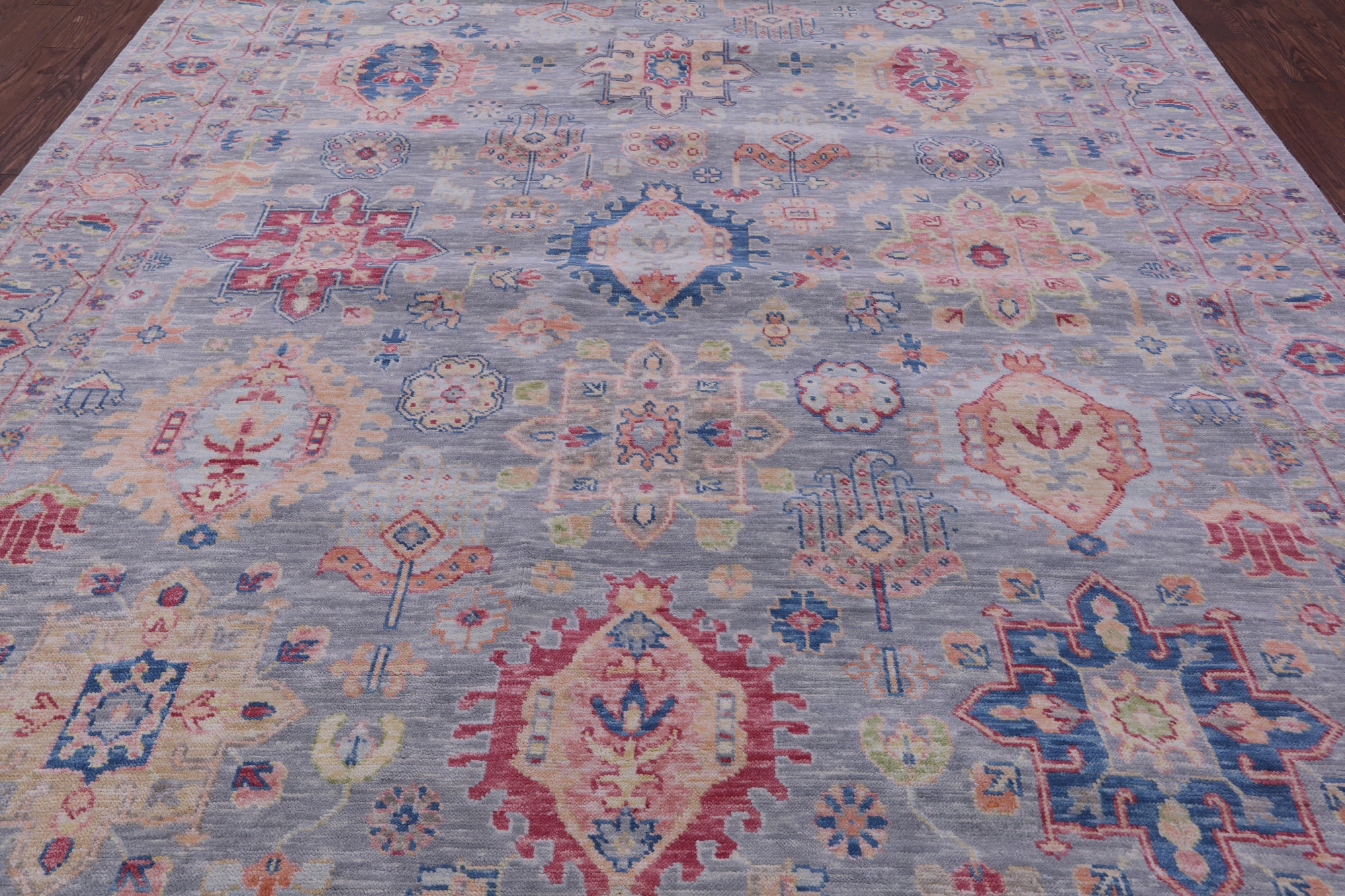 Grey Kazak Hand Knotted Wool Rug - 10' 0" X 14' 0" - Golden Nile