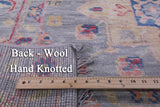 Grey Kazak Hand Knotted Wool Rug - 10' 0" X 14' 0" - Golden Nile