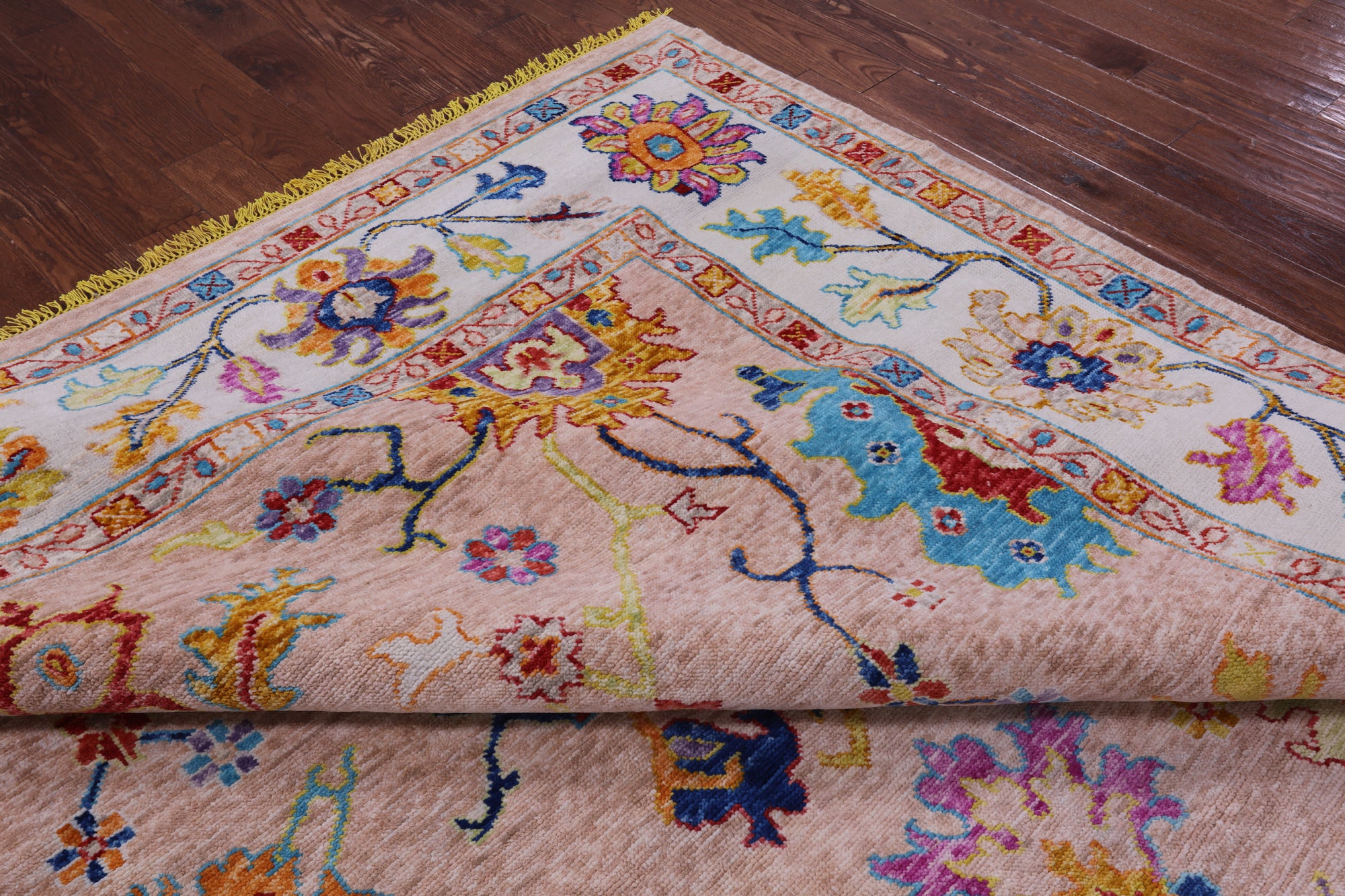 Turkish Oushak Hand Knotted Wool Rug - 9' 11" X 13' 9" - Golden Nile