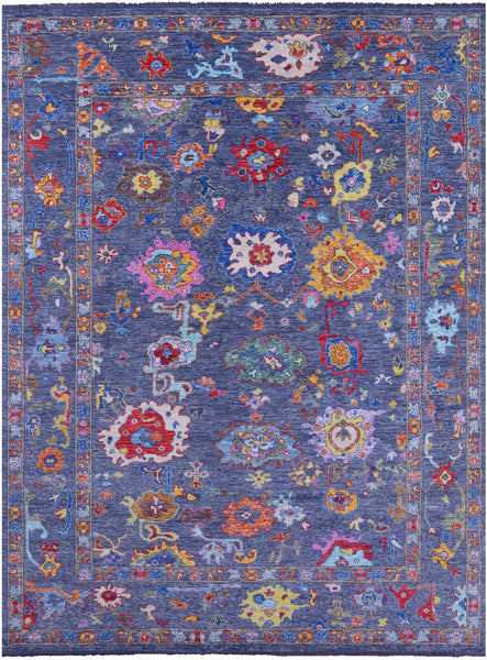 Grey Turkish Oushak Hand Knotted Wool Rug - 10' 4" X 13' 10" - Golden Nile