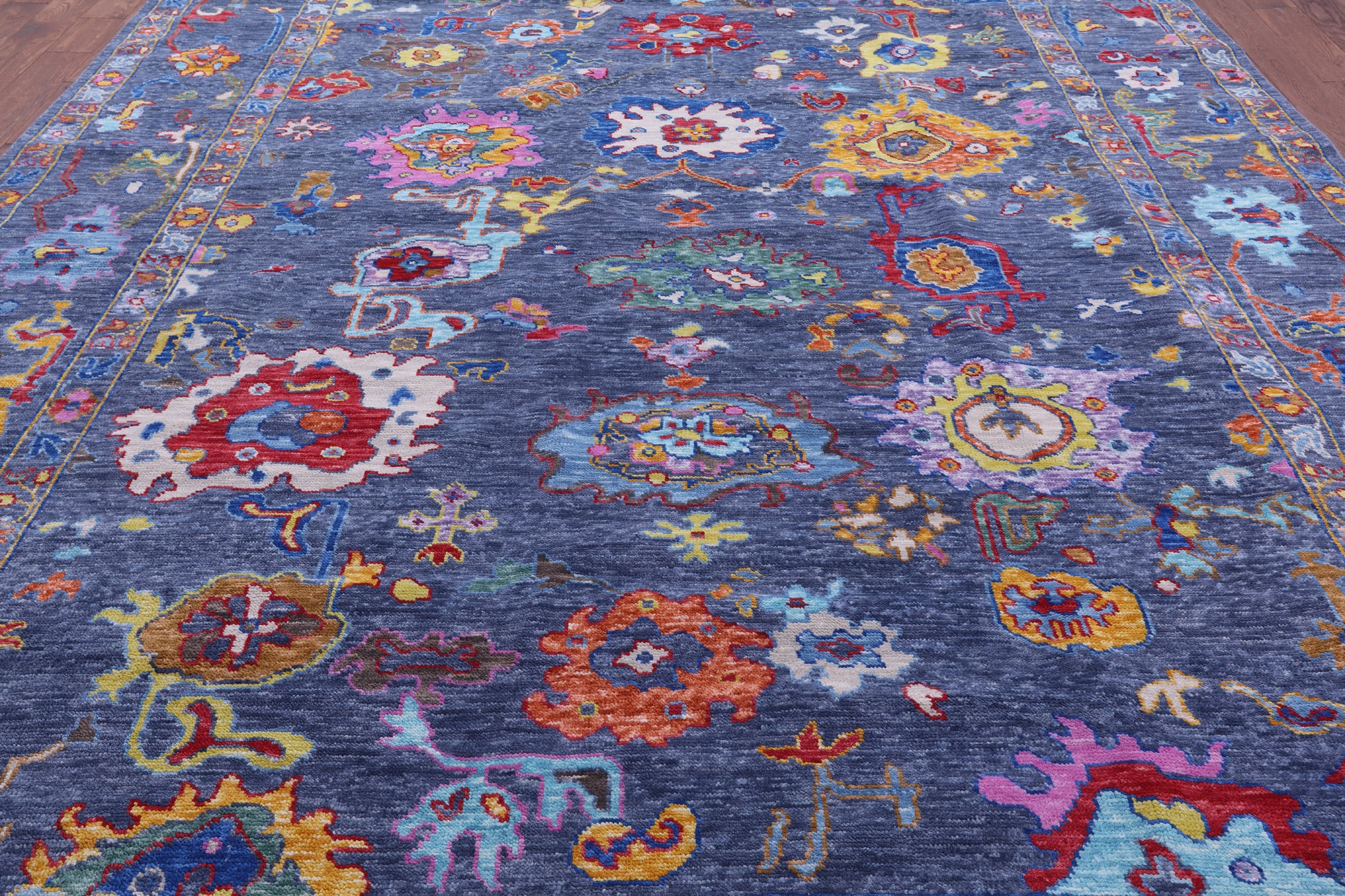 Grey Turkish Oushak Hand Knotted Wool Rug - 10' 4" X 13' 10" - Golden Nile