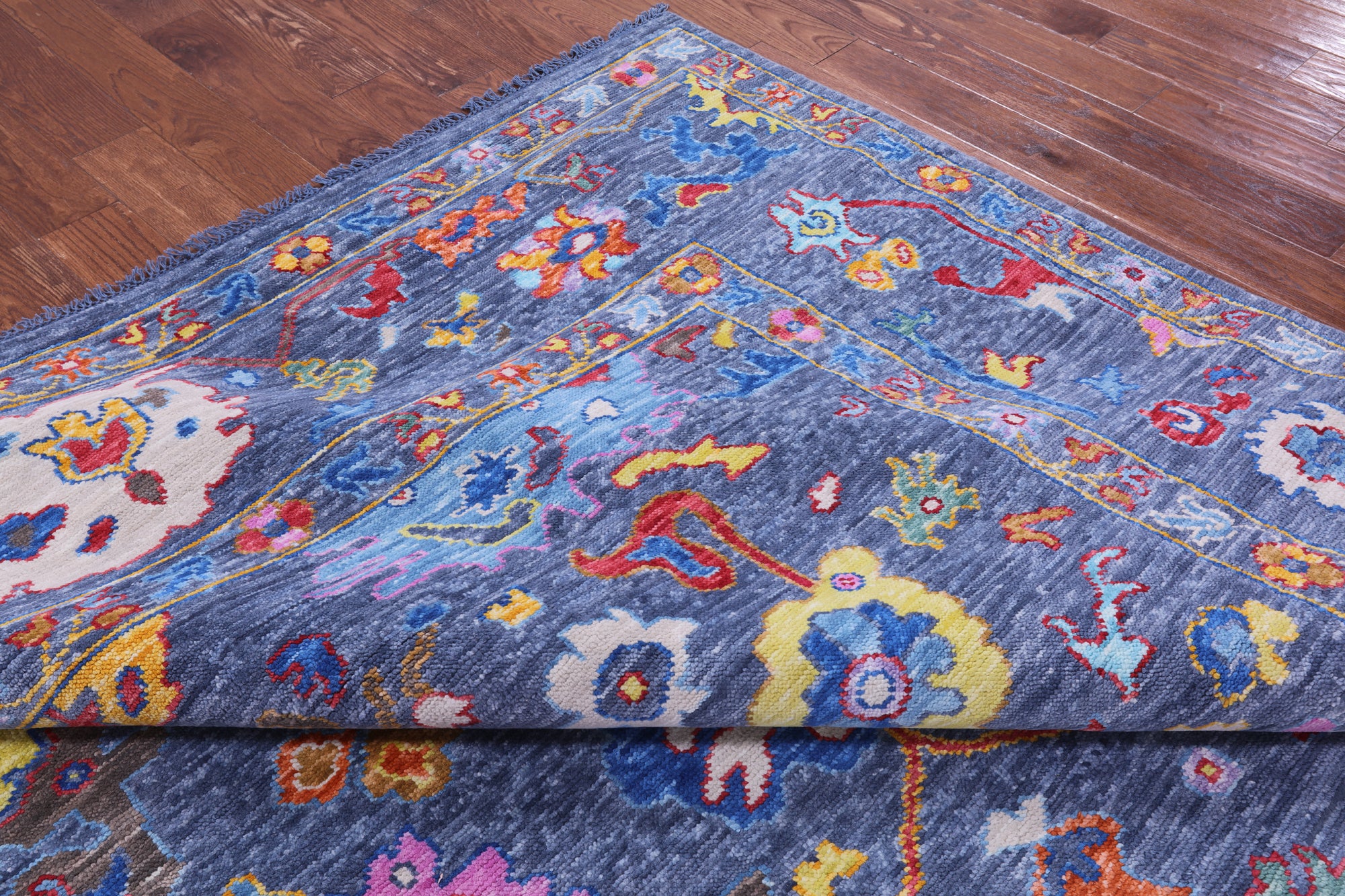 Grey Turkish Oushak Hand Knotted Wool Rug - 10' 4" X 13' 10" - Golden Nile
