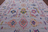 Grey Turkish Oushak Hand Knotted Wool Rug - 10' 1" X 13' 10" - Golden Nile