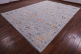 Grey Turkish Oushak Hand Knotted Wool Rug - 10' 1" X 13' 9" - Golden Nile
