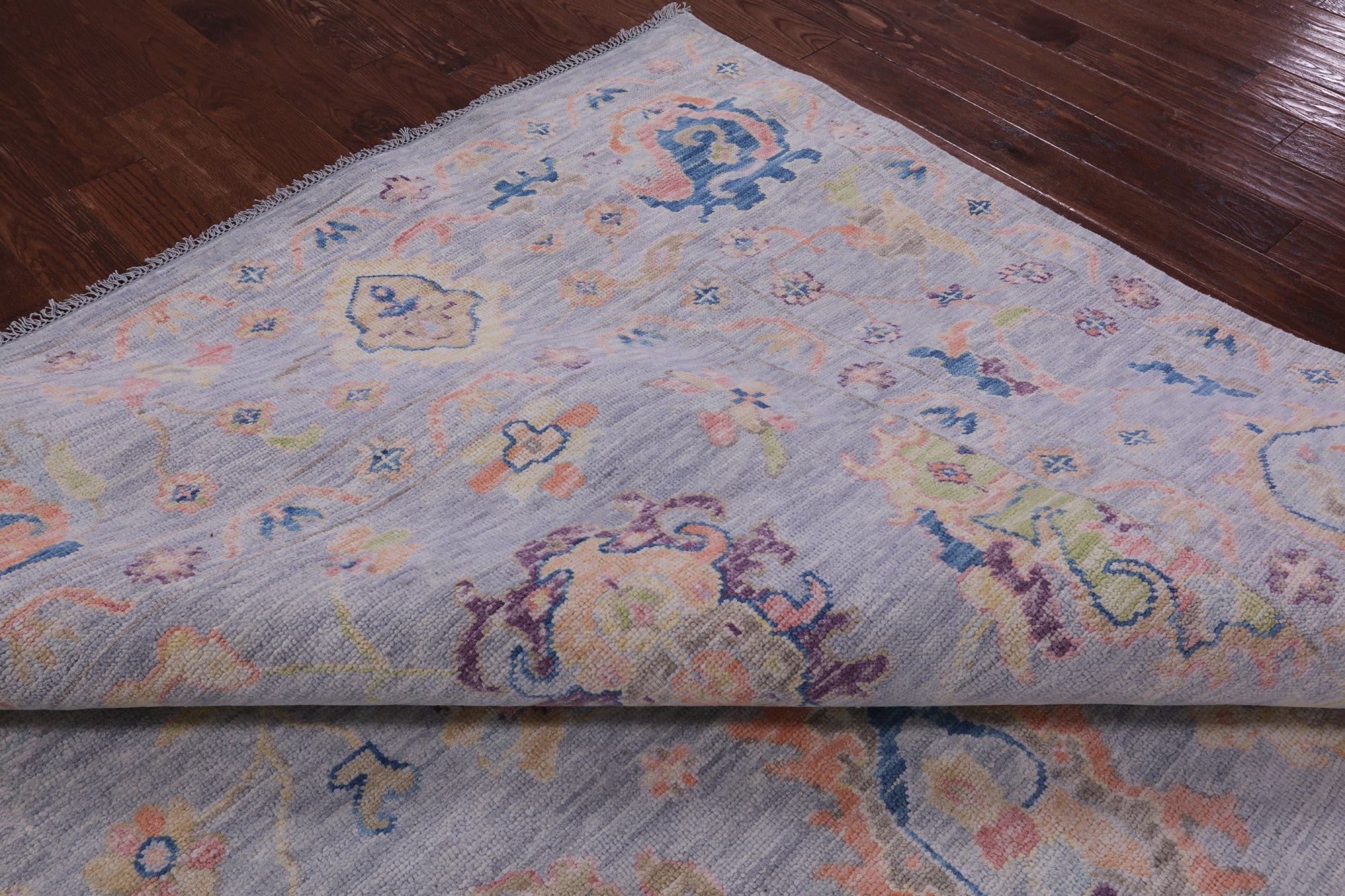 Grey Turkish Oushak Hand Knotted Wool Rug - 10' 1" X 13' 9" - Golden Nile