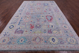 Grey Turkish Oushak Hand Knotted Wool Rug - 9' 11" X 13' 8" - Golden Nile