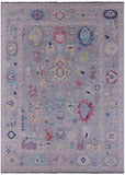 Grey Turkish Oushak Hand Knotted Wool Rug - 9' 11" X 13' 8" - Golden Nile