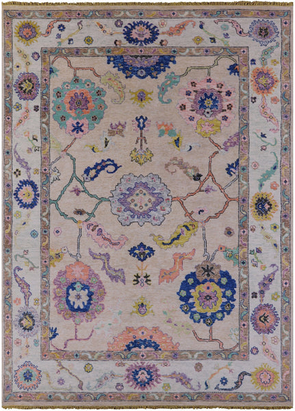 Turkish Oushak Hand Knotted Wool Rug - 10' 2" X 13' 11" - Golden Nile