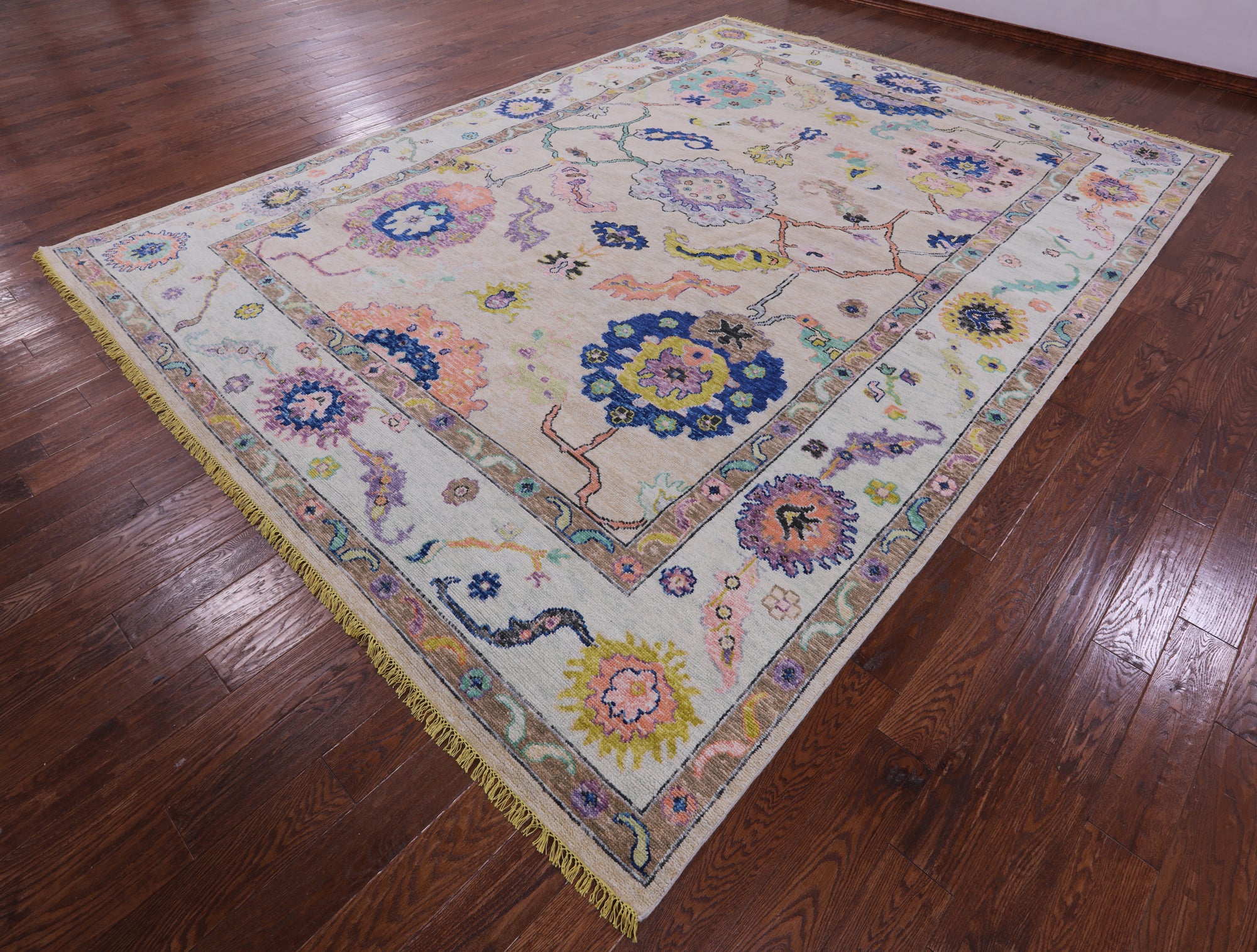 Turkish Oushak Hand Knotted Wool Rug - 10' 2" X 13' 11" - Golden Nile