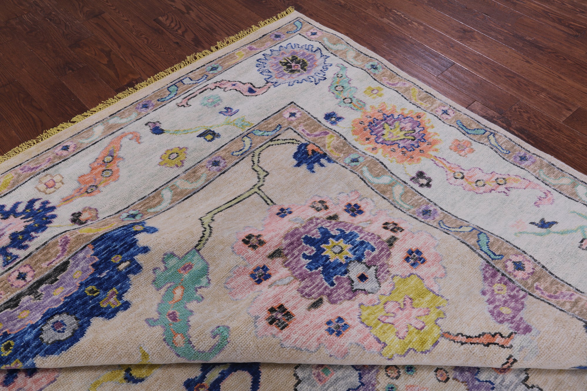Turkish Oushak Hand Knotted Wool Rug - 10' 2" X 13' 11" - Golden Nile