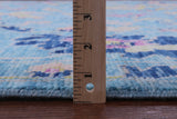 Blue Turkish Oushak Handmade Wool Rug - 10' 2" X 13' 11" - Golden Nile