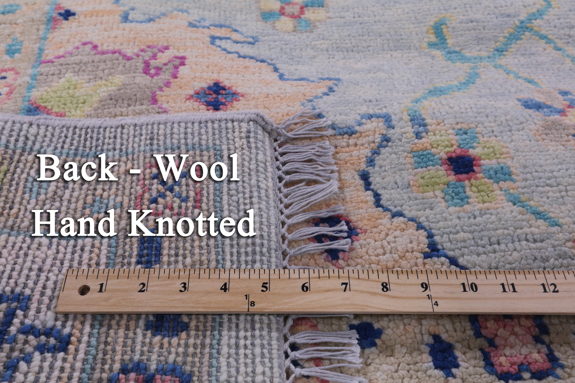 Light Blue Turkish Oushak Hand Knotted Wool Rug - 8' 11" X 12' 3" - Golden Nile