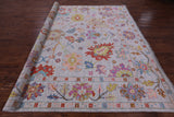 Grey Square Turkish Oushak Hand Knotted Wool Rug - 10' 1" X 10' 3" - Golden Nile