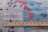 Light Blue Turkish Oushak Hand Knotted Wool Rug - 9' 1" X 12' 0" - Golden Nile
