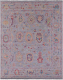 Grey Turkish Oushak Hand Knotted Wool Rug - 9' 4" X 11' 9" - Golden Nile