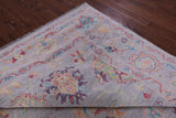 Grey Turkish Oushak Hand Knotted Wool Rug - 9' 4" X 11' 9" - Golden Nile
