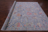 Grey Turkish Oushak Hand Knotted Wool Rug - 9' 2" X 12' 0" - Golden Nile