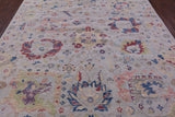 Ivory Turkish Oushak Hand Knotted Wool Rug - 9' 2" X 11' 7" - Golden Nile