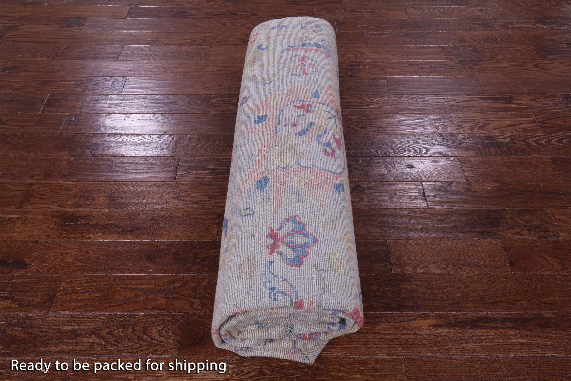 Ivory Turkish Oushak Hand Knotted Wool Rug - 9' 2" X 11' 7" - Golden Nile