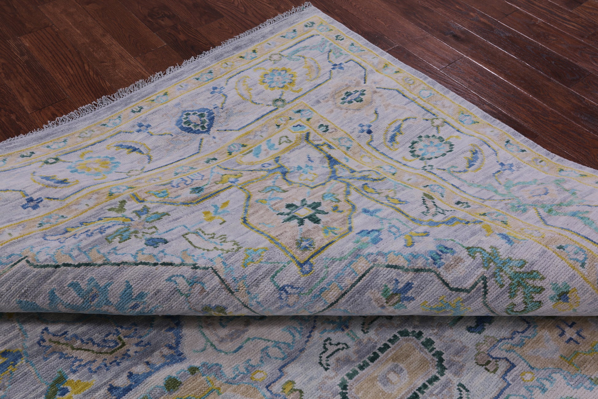 Grey Heriz Serapi Hand Knotted Wool Rug - 8' 11" X 11' 9" - Golden Nile