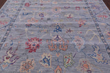 Grey Turkish Oushak Hand Knotted Wool Rug - 9' 1" X 12' 0" - Golden Nile