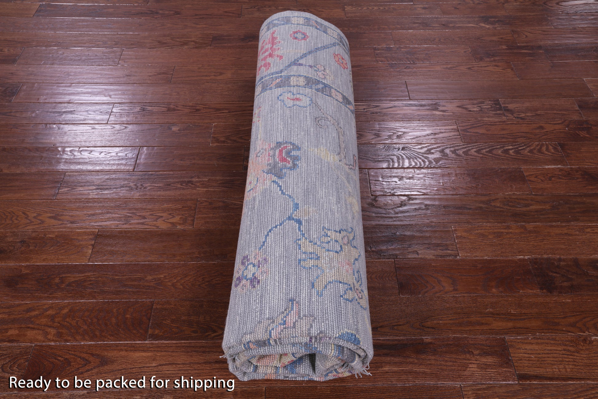 Grey Turkish Oushak Hand Knotted Wool Rug - 9' 1" X 12' 0" - Golden Nile