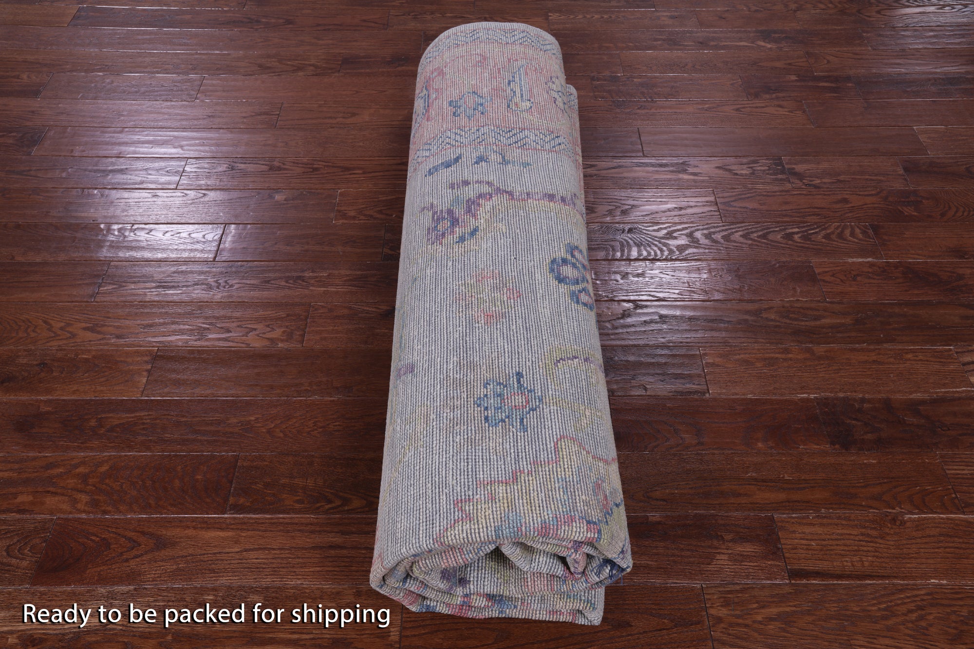 Light Blue Turkish Oushak Hand Knotted Wool Rug - 9' 6" X 12' 0" - Golden Nile
