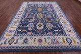 Grey Turkish Oushak Hand Knotted Wool Rug - 9' 0" X 11' 10" - Golden Nile