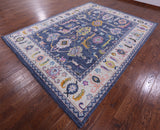 Grey Turkish Oushak Hand Knotted Wool Rug - 9' 0" X 11' 10" - Golden Nile