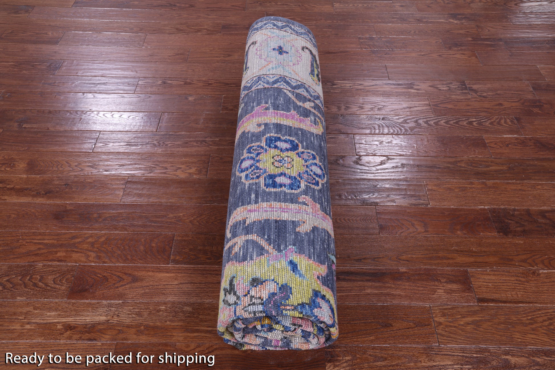 Grey Turkish Oushak Hand Knotted Wool Rug - 9' 0" X 11' 10" - Golden Nile