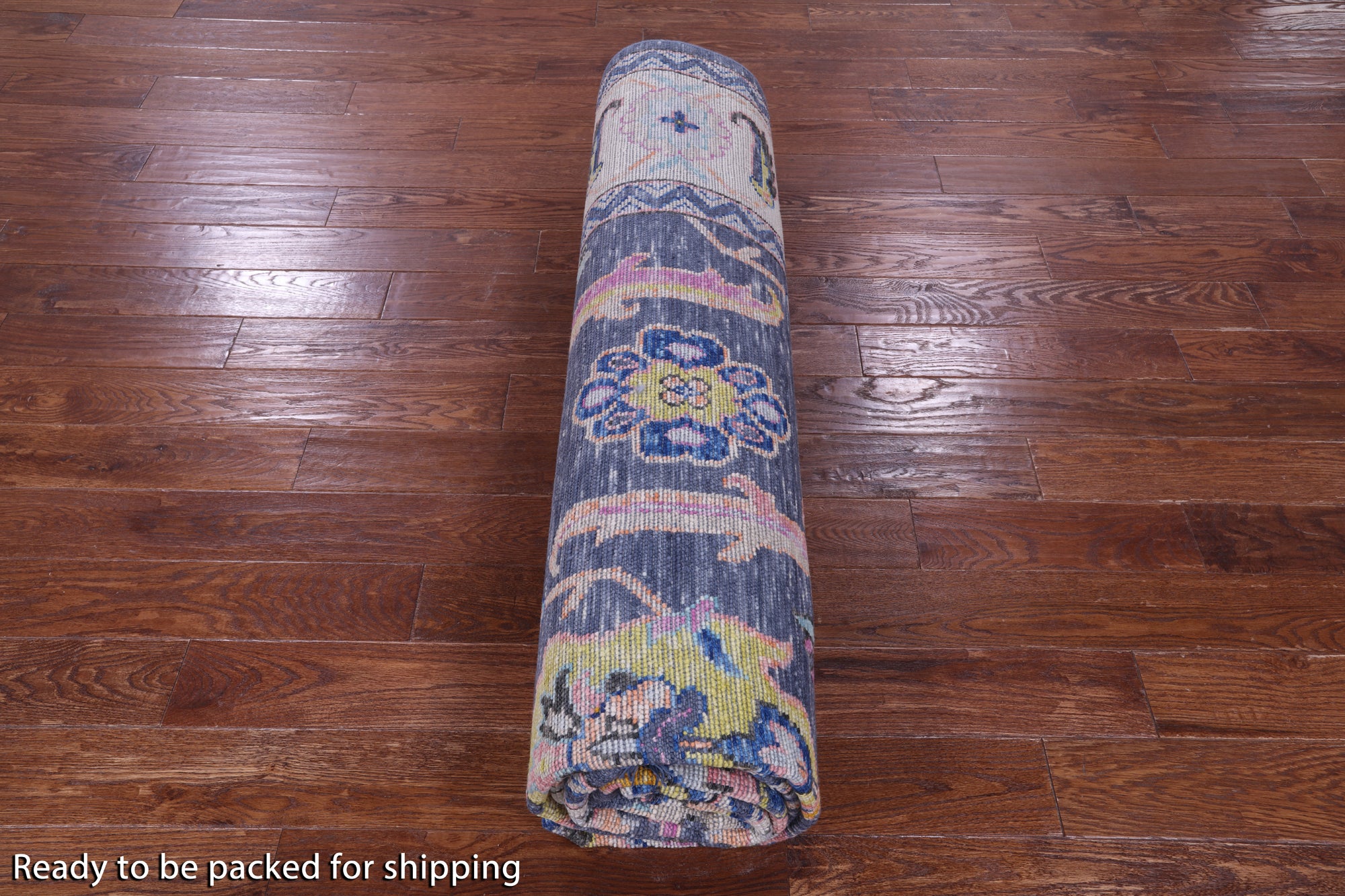 Grey Turkish Oushak Hand Knotted Wool Rug - 9' 0" X 11' 10" - Golden Nile
