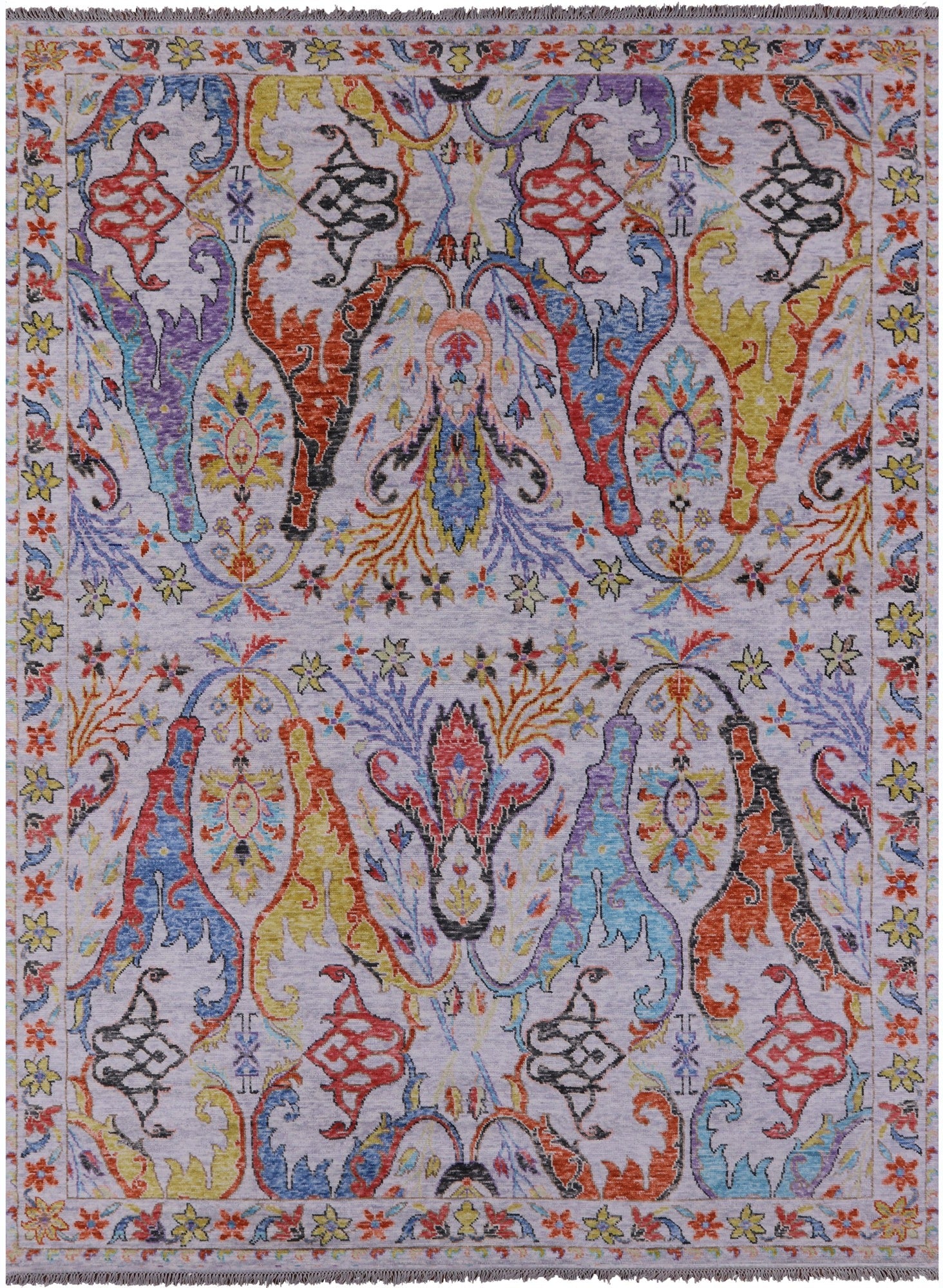 Grey Turkish Oushak Handmade Wool Rug - 9' 1" X 12' 3" - Golden Nile