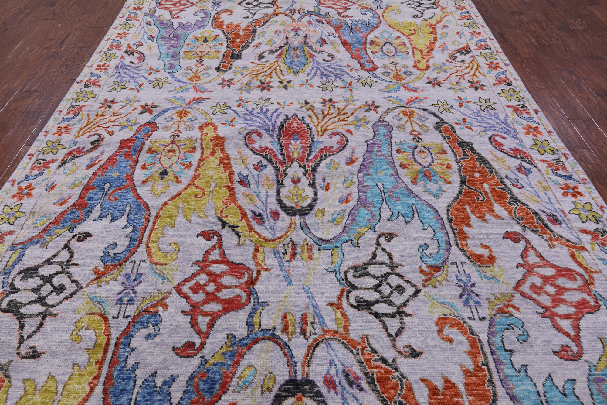 Grey Turkish Oushak Handmade Wool Rug - 9' 1" X 12' 3" - Golden Nile